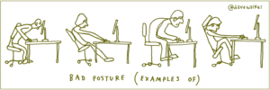 bad posture-computer, rugpijn, nekpijn, hoofdpijn, kantoorlijf, gezondheid-workshops, acupressuur, massage, houdingcorrectie
