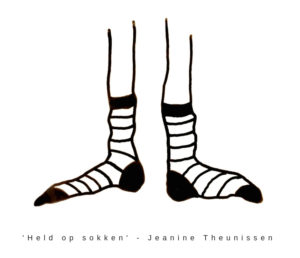 Masseer je voeten met een tennisbal, gezondheid-workshops.nl. "Held op sokken' Tekening Jeanine Theunissen